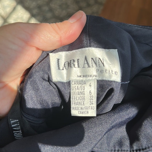 LORI ANN Navy A Line Ball Gown With Shawl - Picture 5 of 5